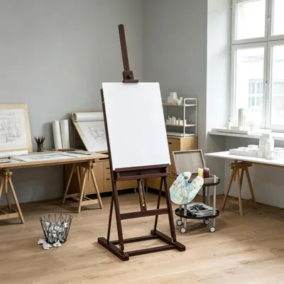 Produktbild von Holz Staffelei höhenverstellbar 171 230 cm Malstaffelei Stauraum 80°