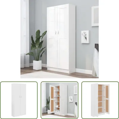 Produktbild von The Living Store Bücherschrank Weiß 82,5x30,5x185,5 cm Holzwerkstoff