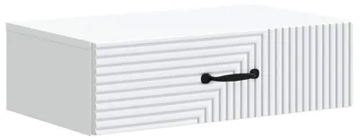 Image de vidaXL Table d'appoint murale blanche 59 x 34,5 x 17 cm