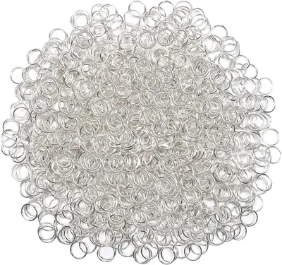 Imagen del producto de Anillos de metal abiertos de 8 mm, 1000 unidades, para la fabricación de joyería
