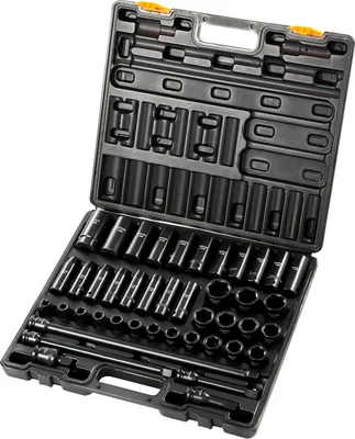 Produktbild von Schlag-Steckschlüssel-Set 1/2 Zoll, 43-teiliges Schlag-Steckschlüssel-Set, Standard-Steckschlüssel-Sortiment, 1/2-Zoll-Steckschlüsselsatz, 6-Punkt-Steckschlüsselsätze, Metrisch 9–30 mm