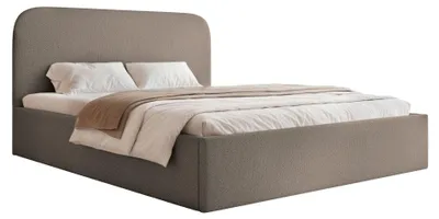 Image de Selsey Sonvivo - Lit rembourré 140x200 avec sommier, chenille, brun clair