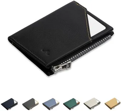 Produktbild von Schmale Herrenleder-Brieftasche RFID Schwarz Leder