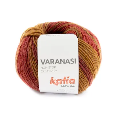 Produktbild von Katia Varanasi Strickgarn, Ziegelfarbe 300 150gr.