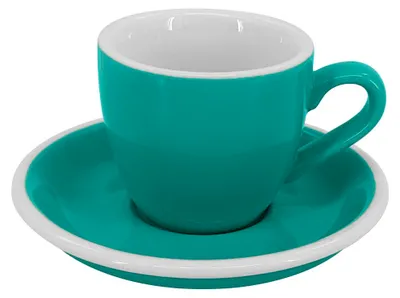 Image de Tasse à espresso avec soucoupe Roma, 75 ml, turquoise