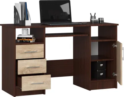 Produktbild von Schreibtisch mit Schubladen | Bürotisch | Tastaturablage