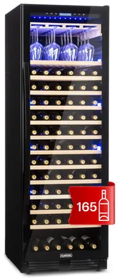 Image de Klarstein Cave a Vin Encastrable, Caves à Vin de 433L avec une Porte en Verre, Cave a Vins à Zone Unique, Bar Intérieur/Extérieur, Frigo Vin, Cave a Vin de Vieillissement, Cave à Vin 165 Bouteilles