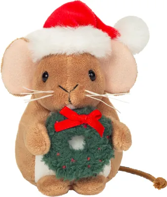 Image de Teddy-Hermann Weihnachtsmaus mit Kranz, 11 cm