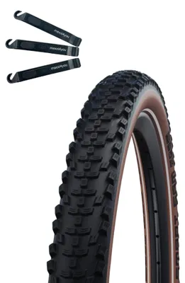 Produktbild von 1 x Fahrradreifen Schwalbe Smart Sam Performance ADDIX E-25 Braun-Reflex 57-622 (29 x 2.25) inkl. maxxi4you Reifenheber
