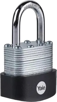 Produktbild von Yale Vorhängeschloss mit Schlüssel, 30mm Laminierter Stahl, 3 Schlüssel, Schloss