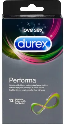 Produktbild von Durex Performa, Männliches Kondom, weich, Transparent, Latex, 12 Stück(e)