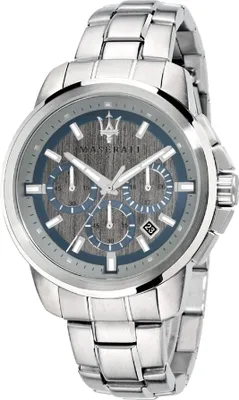 A close-up studio shot of a Maserati watch.
