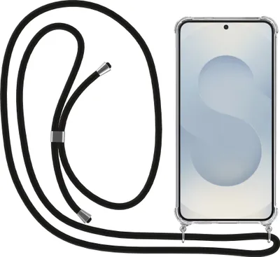 Produktbild von Smartphonica Handytasche  Geeignet für Samsung Galaxy S25 mit Lanyard und stoßfest - TPU Backcover  Stoßfest mit Lanyard - Transparent