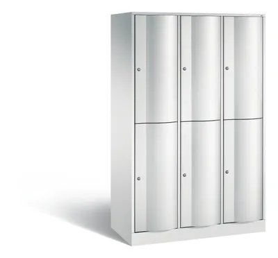 Produktbild von Großraum-Wertfachschrank mit Spezialtüren, 3x2 Fächer, BxTxH 1150x540x1950 mm, RAL 7035