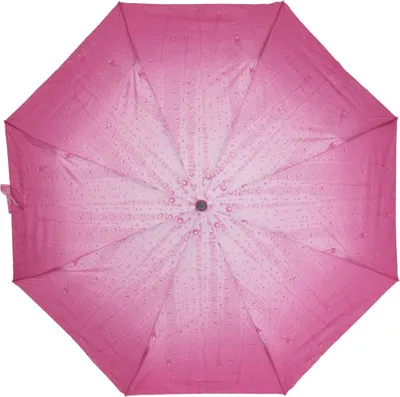 Image de Parapluie de poche télescopique avec housse de protection ø100 cm avec motif goutte d'eau Etanche au vent Rose