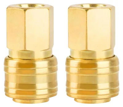 Produktbild von TRANKIELO® - 2 Stück Druckluftkupplungen, 1/4 Zoll Innengewinde – Langlebiges Messing – Einfache Installation – Sicher und zuverlässig