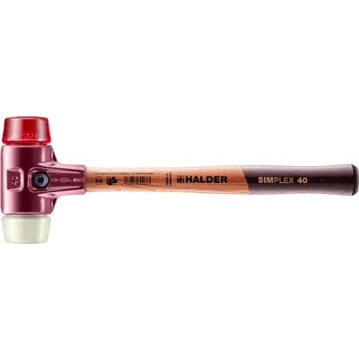 Produktbild von HALDER SIMPLEX Schonhammer Ø 40 mm Plastik rot / Nylon mit Tempergussgehäuse