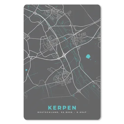 Produktbild von MuchoWow® Mauspad Mousepad Deutschland - Blau - Kerpen - Stadtplan - Karte 18x27 cm - Mousepads - Maus Mat - Pad - Mausunterlage