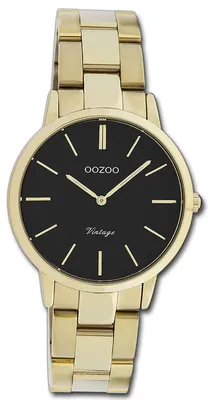 Immagine prodotto di Oozou, orologio da polso vintage, serie Damenuhr, cinturino in metallo dorato, movimento al quarzo, quadrante analogico, modello D3UOC20047