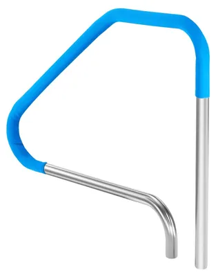 Produktbild von VEVOR Poolhandlauf, 46 x 37 Zoll Poolgeländer, Edelstahl (vorgefertigt) für Innen-/Außenpools, Schwimmbadgeländer für Terrassen, rostfreier Haltegriff mit blauer Griffabdeckung & Zubehör für Spas, 4 Biegung-42 mm-46x37 Zoll