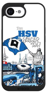 Produktbild von NIVOCASE Handyhülle für Apple iPhone 17e  Hülle NIVOpure Case Schwarz Aufstieg Hamburger SV Offizielles Lizenzprodukt