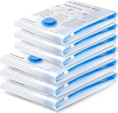 Produktbild von Boxlegend Vakuumbeutel Pack 6, 3 l x 80 60 cm + 3s 40 cm, Aufbewahrungstasche, Reise wiederverwendbar