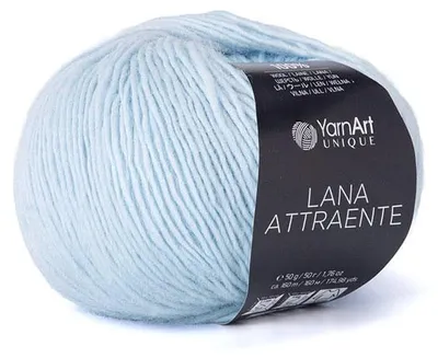Produktbild von YarnArt Unique Lana Attraente 6638 Wolle 100% Blau 50g/160m weich & warm