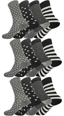 Produktbild von 12 Paar Damen Socken mit Muster Baumwolle;  12 Paar, Mix9/35-38