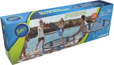 Obrázek produktu pro Scatch Scatch Spyderball Set - 92 x 20 CM - Včetně míče, pumpy, rámu, sítě a cestovní tašky - Max. 4 hráči - Modrá/černá