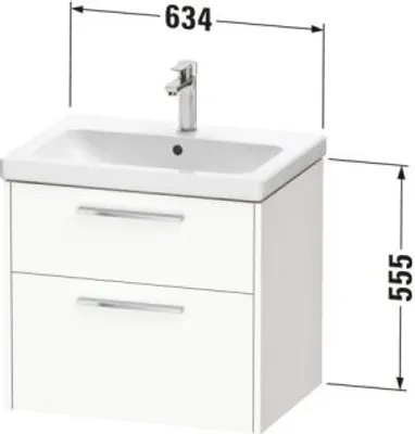 Produktbild von DURAVIT DC4671010220000 D-Code WTU Wandh. Schubk. 2,