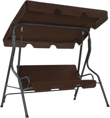 Produktbild von Hollywoodschaukel, Gartenschaukel, Garten Schaukel, Schaukelgestell, Schaukel Garten, Schaukelgerüst, Kaffeebraun 170×110×153 cm