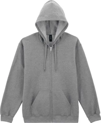 Produktbild von Gildan - Hoodie mit durchgehendem Reißverschluss für Herren/Damen Uni, Mittelschwer, Fleece BC7333 (XL) (Sportgrau)