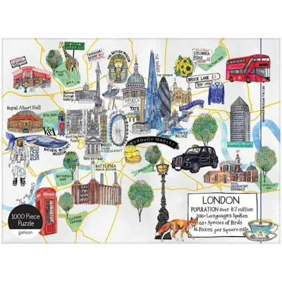 Produktbild von Galison Puzzle mapa Londýna 1000 dílků