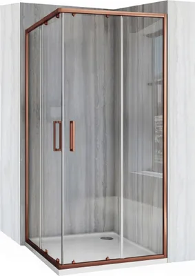 Immagine prodotto di Box Doccia Rea City 90X90 Brush Copper + Piatto Doccia Savoy Black