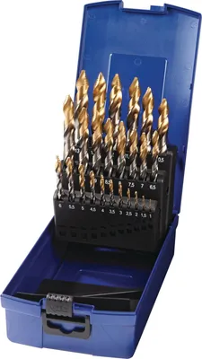 Produktbild von Spiralbohrersatz DIN 338 TypN D.1-10x0,5mm HSS TiN-kopfb.