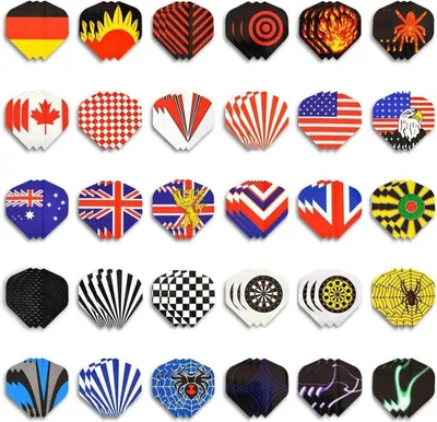 Image de WIN.MAX Standard Dart Flights 30 sets 100 Micron épais revêtement UV
