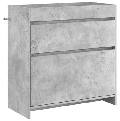 Immagine prodotto di vidaXL Mobile da bagno grigio cemento 78,5 x 37,5 x 81 cm in materiale derivato dal legno