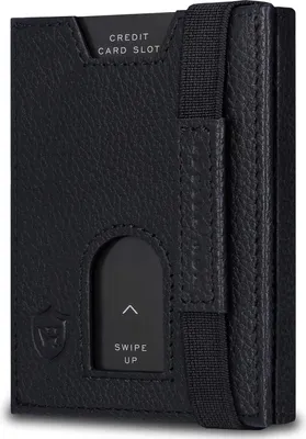 Produktbild von Slim Wallet mit XL Münzfach & RFID-Schutz - Leder Geldbeutel - Mini Geldbörse für Herren und Damen - Kartenetui Echtleder Karten Portemonnaie klein