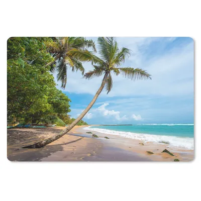 Produktbild von MuchoWow® Schreibtischunterlage Palme - Strand - Meer 60x40 cm - XXL Mauspad - Großes Mauspad
