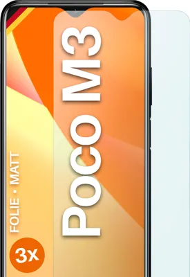 Produktbild von moex® 3x Schutzfolie kompatibel mit Xiaomi Poco M3 - Displayschutzfolie Anti Reflex Folie, Matt