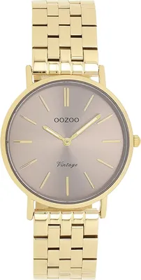 Produktbild von Oozoo Armbanduhr gold Metall Vintage Series Damen Analog-Quarzuhr UOC20408