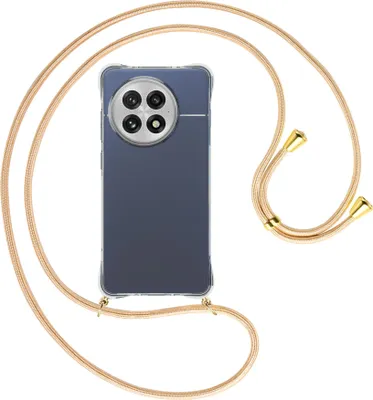 Produktbild von Handykette Backcover-Schutzhülle mit Band (Metall goldfarben) für OnePlus ACE5 5G - Goldkordel