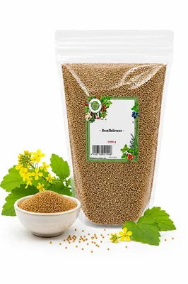 Produktbild von KT 1000 g / 1 Kg Senfkörner Senf ganz Senfsaat Senfsamen - 1A Qualität, KI-generiertes Bild