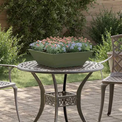 Image de Maison Exclusive - Ensemble de 5 pots de jardin, couleur olive, 50 x 50 x 15 cm