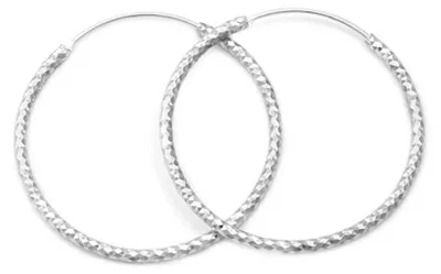 Produktbild von Luxuriö se runde Silberohrringe AGUC357 - Durchmesser: 3 cm