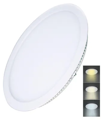 Image de Solight LED mini panneau CCT, plafond suspendu, 24W, 1800lm, 3000K, 4000K, 6000K, rond