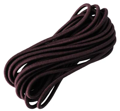 Gummikordel, Gummiband, Gummischnur, Zopfgummi, schwarz
