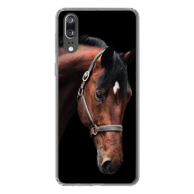 Produktbild von MuchoWow® Handyhülle Schutzhülle Hülle für Huawei P20 Pferd - Halfter - Braun Silikon Softcase Handy Hülle - Hardcover