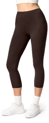Produktbild von Ladeheid Damen 3/4 Leggings aus Baumwolle LA40-132 (Braun, XXL)