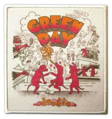Produktbild von Green Day - bedruckt - Aufnäher zum Aufbügeln "Dookie", 30. Jahrestag - Polyester RO12873 (Einheitsgröße) (Weiß/Rot/Orange)